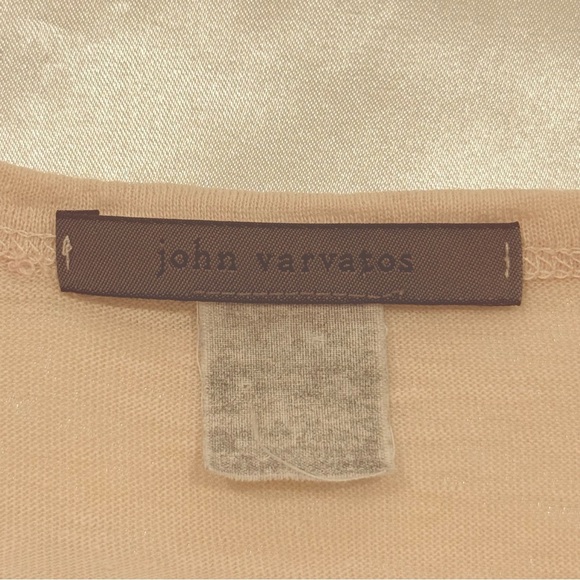 John Varvatos Linen Short Sleeve Shirt Oversized Lightweight Boxy Medium Pink - Picture 5 of 7